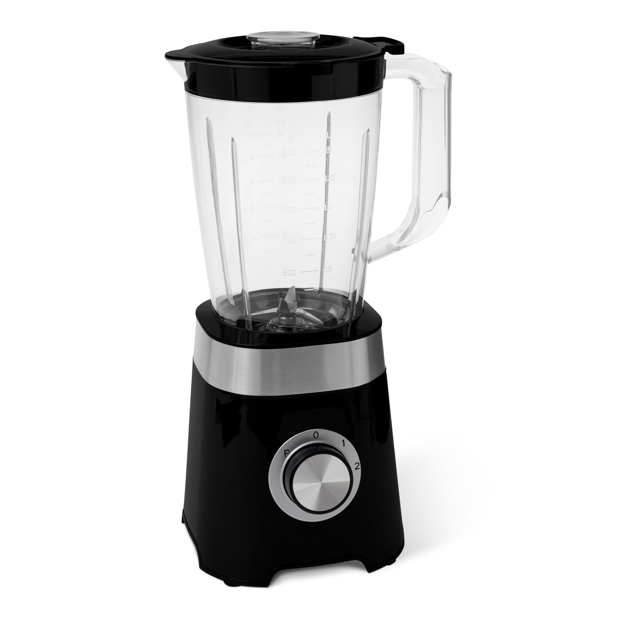 Amazon Basics Blender for Kitchen 1.5L Plastic Jug, 600W for smoothie and Ice Crush, Black
