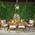 Christopher Knight Home Desoto Acacia Wood Patio Dining Set, 7-Pcs Set, Teak Finish With Rustic Metal