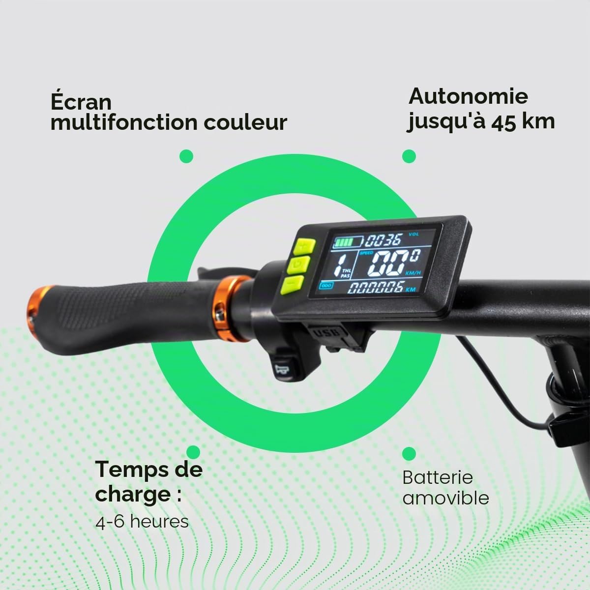 Youin Texas Vélo électrique Pliable Tout-Terrain Moteur 250 W Vitesse 25 km/h Autonomie 45 km Freins à Disque Batterie 36 V 10 Ah Roues 20" Fat