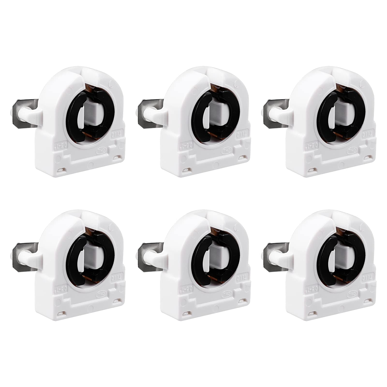 QUARKZMAN 6 sztuk 2 A T8 LED cokół rurowy niezmostkowany, jednogłowicowy, uchwyt do lampy G13, do świetlówki LED, zamiennik rury, kolor biały