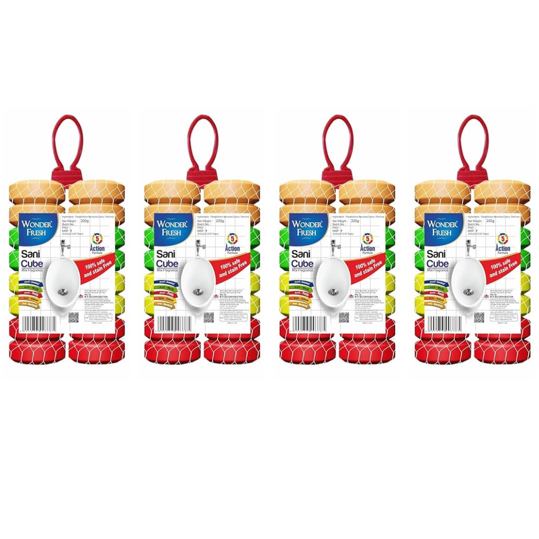 Wonder Fresh Urinal Cubes Sanitary Floral Air Freshener Deodorizer For Toilets, Bathroom & Washbasin | Anti-Bacterial With Long Lasting Fragrances | 200g Each (Pack Of 4) (B09RT1R3D6) Amazon Price History, Amazon Price Tracker