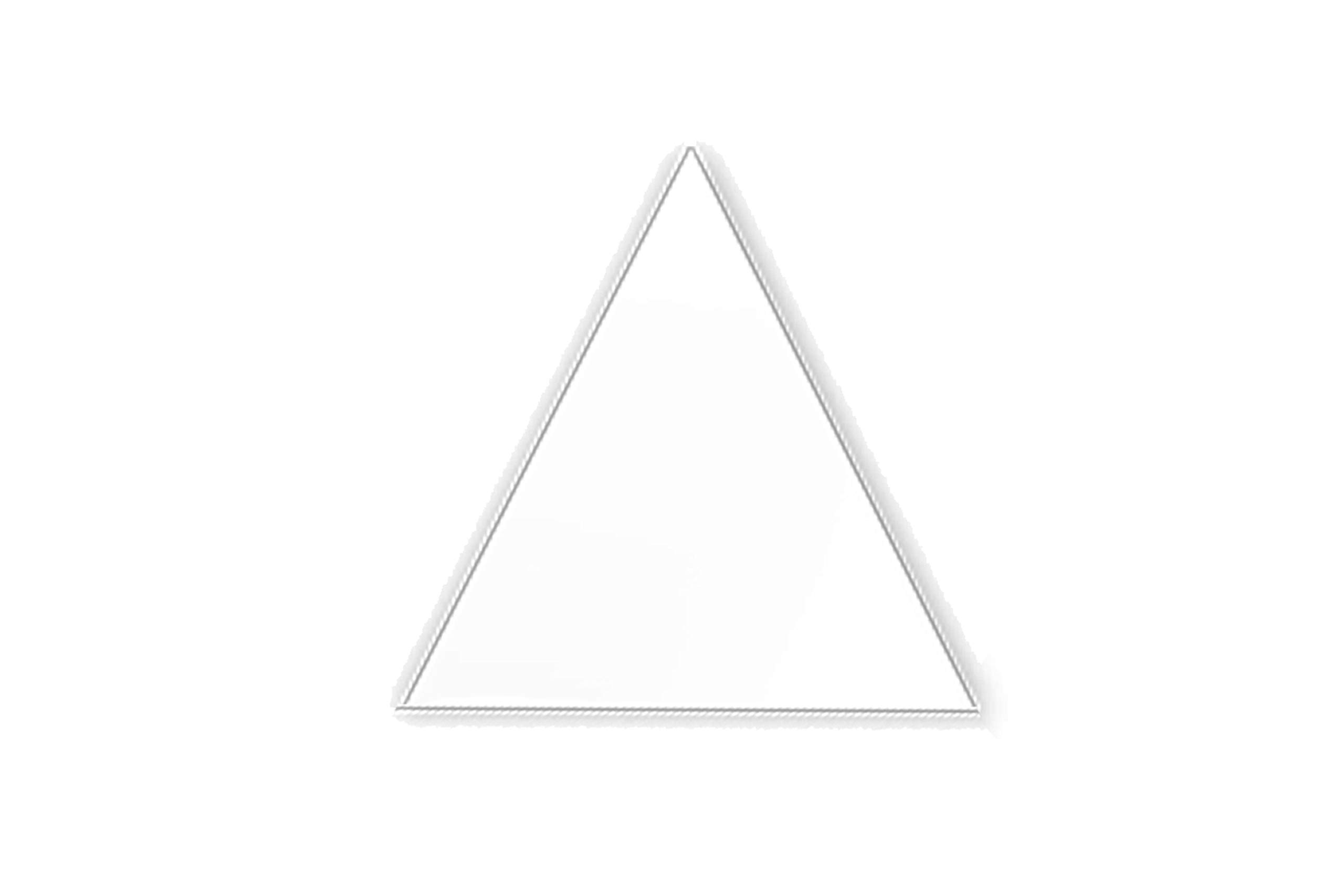 50 Pack White Acrylic 2" Blank Triangles Laser Cut Plexiglass Shapes 1/8" 3MM Thick DIY Crafts Keychains Pendants Jewelry Gift Tags No Hole by