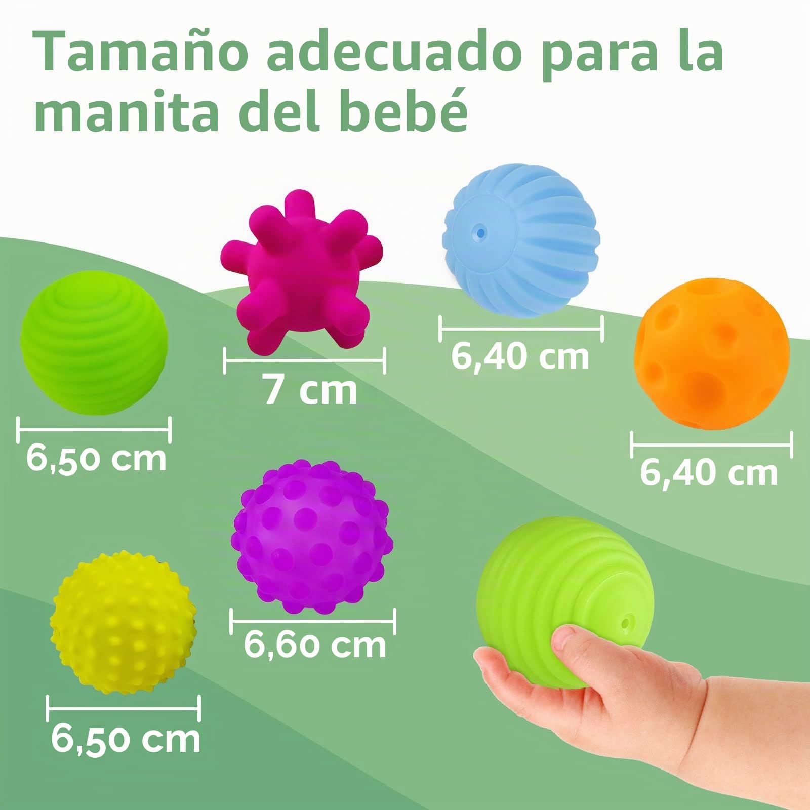Textured Multi Sensory Ball Set (Rainbow Bold Set of 6)
