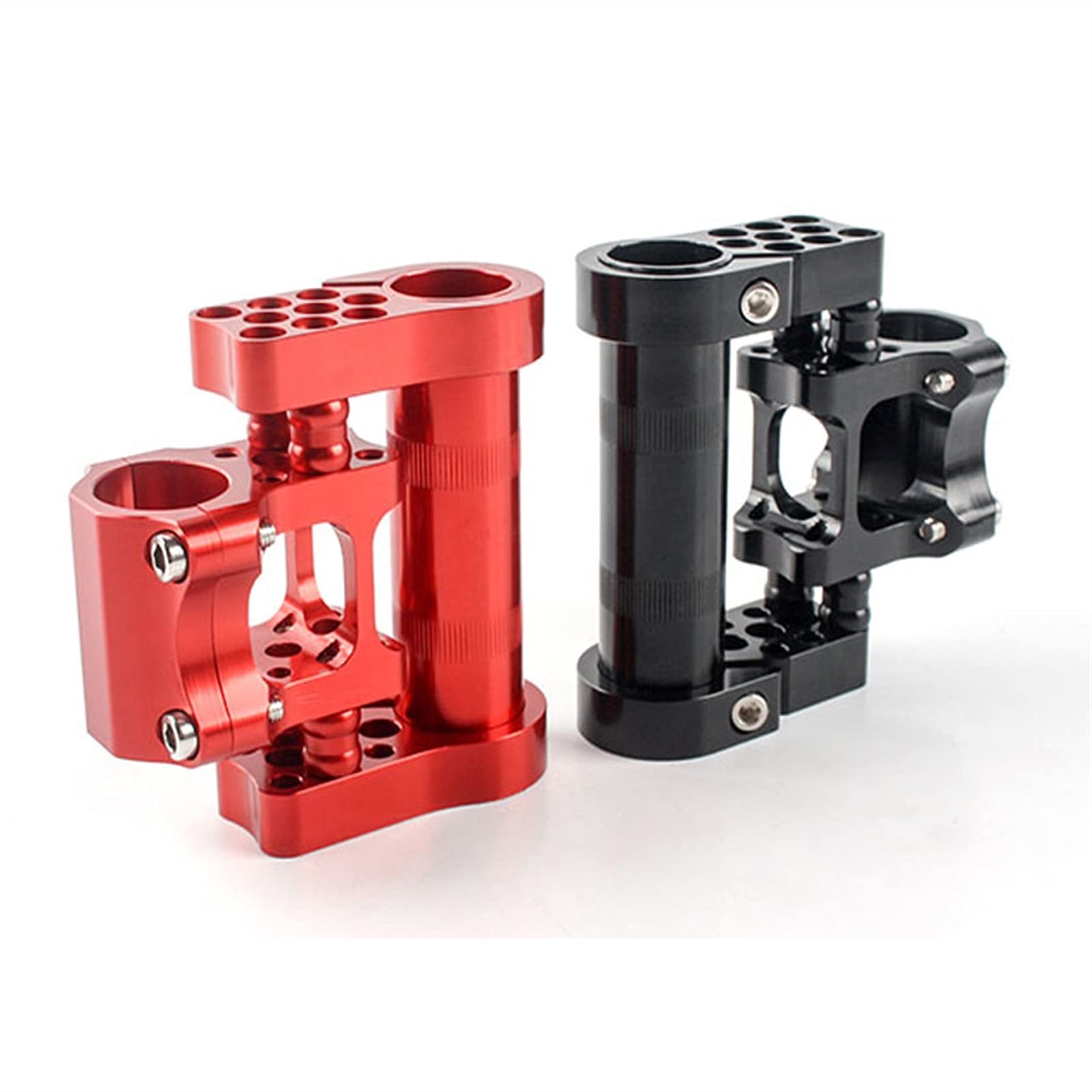 Prolunga Manubrio Bici，Alza Manubrio Bicicletta Pieghevole Bicycle Regolabile Doppio Stelo Riser Alloy in Alluminio Ultraleggero BMX Accessori Bike Manubrio Stelo Extender