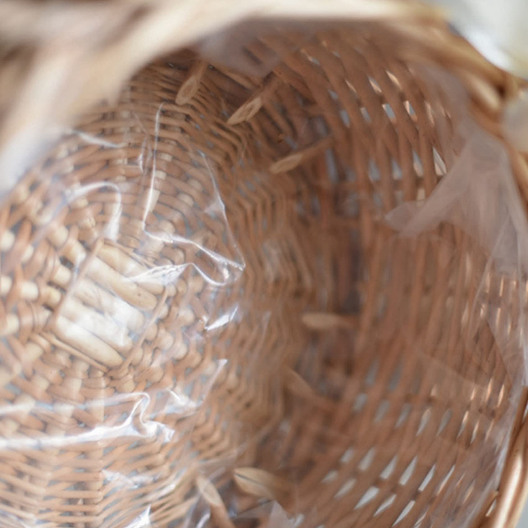4X Gewebter Blumen Korb Rattan Aufbewahrung Korb Blumen MäDchen Hand Korb Handgemachter Blumen Korb mit Schleife, S.