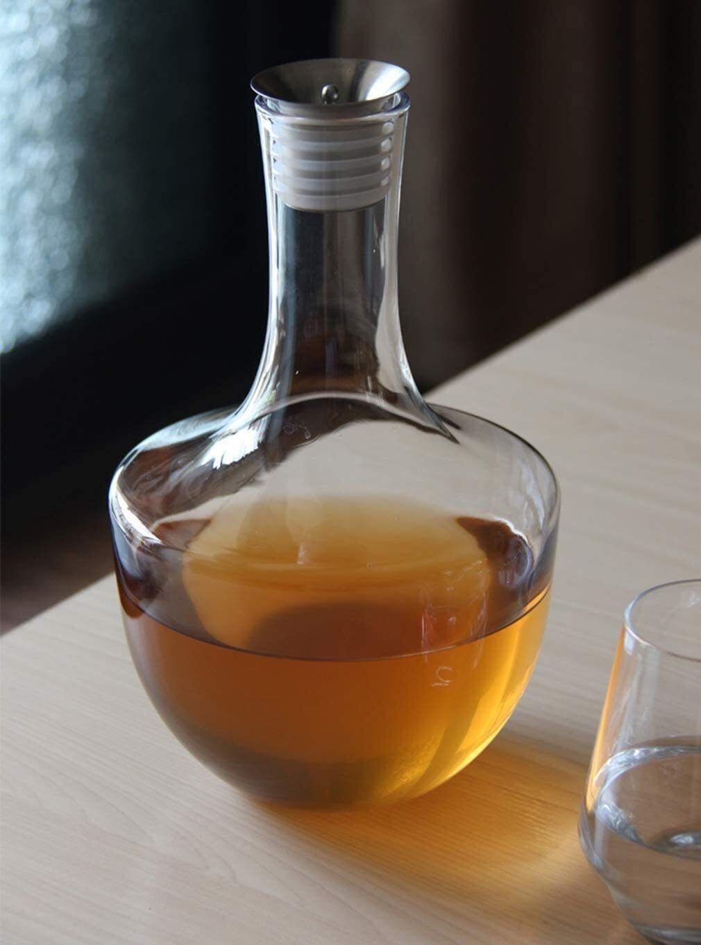 Karafka do whisky i zestaw kieliszków do whisky karafka z korkiem, napowietrzacz do czerwonego wina, 100% ręcznie dmuchany bezołowiowy kieliszek z wylewką do wina, akcesoria do wina prezent