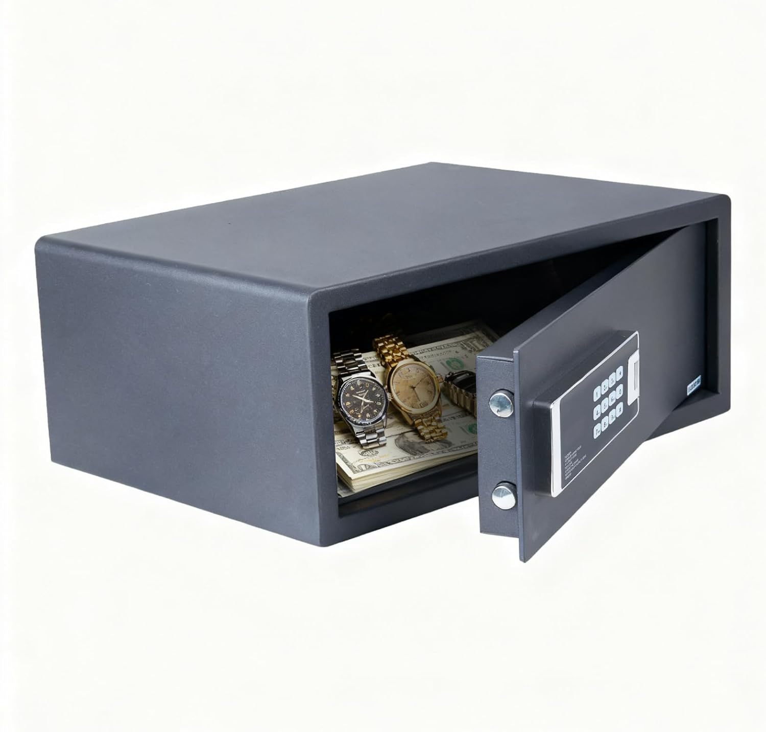 NORTHSKY Safe Box, 0.9 Cubic Feet Safety Box for Home, Anti-theft Fireproof Lock Box with Digital Keypad Key Lock, Safe for Valuables Jewelry, Cash and Documents, 16.6"W x 14.6"D x 7.87"H