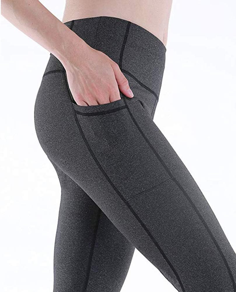 3/4 Yoga Pants for Women with Pockets High Waist Tummy Control Leggings Dri Fit Slim Athletic Pants