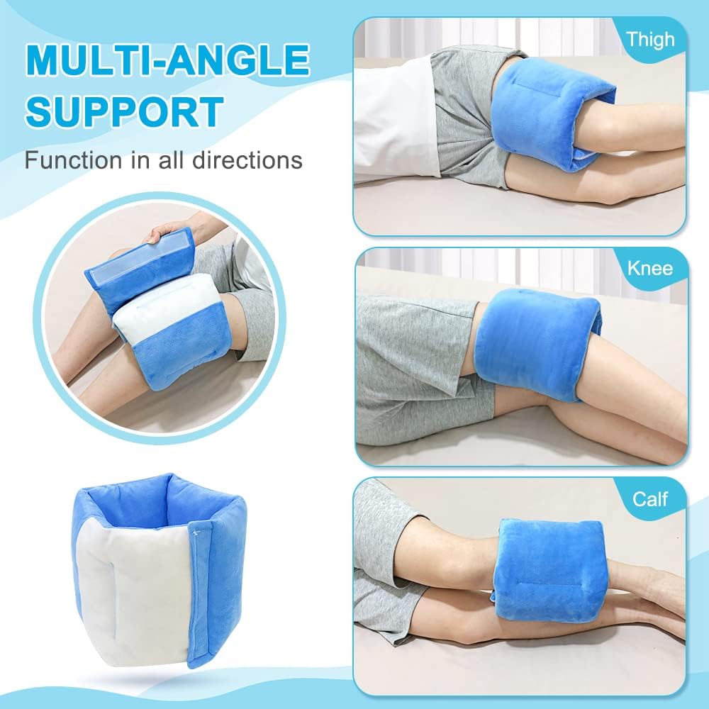 Almohada de rodilla para dormir de lado, almohadas de piernas, almohada de cadera para dormir de lado, almohada de apoyo de pierna entre las piernas para dormir, almohada de cirugía para alinear la