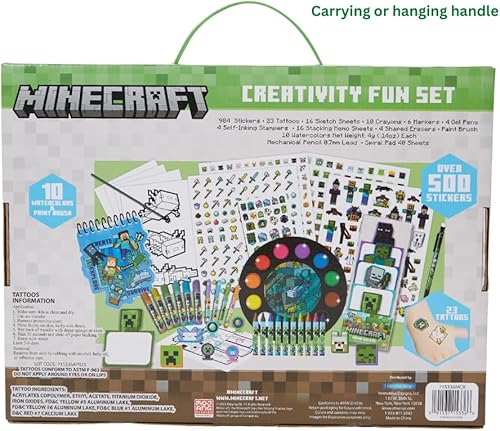 Miniatura 9 de Innovative Designs Minecraft Creativity Fun Kids Art Set para colorear, pintar y manualidades