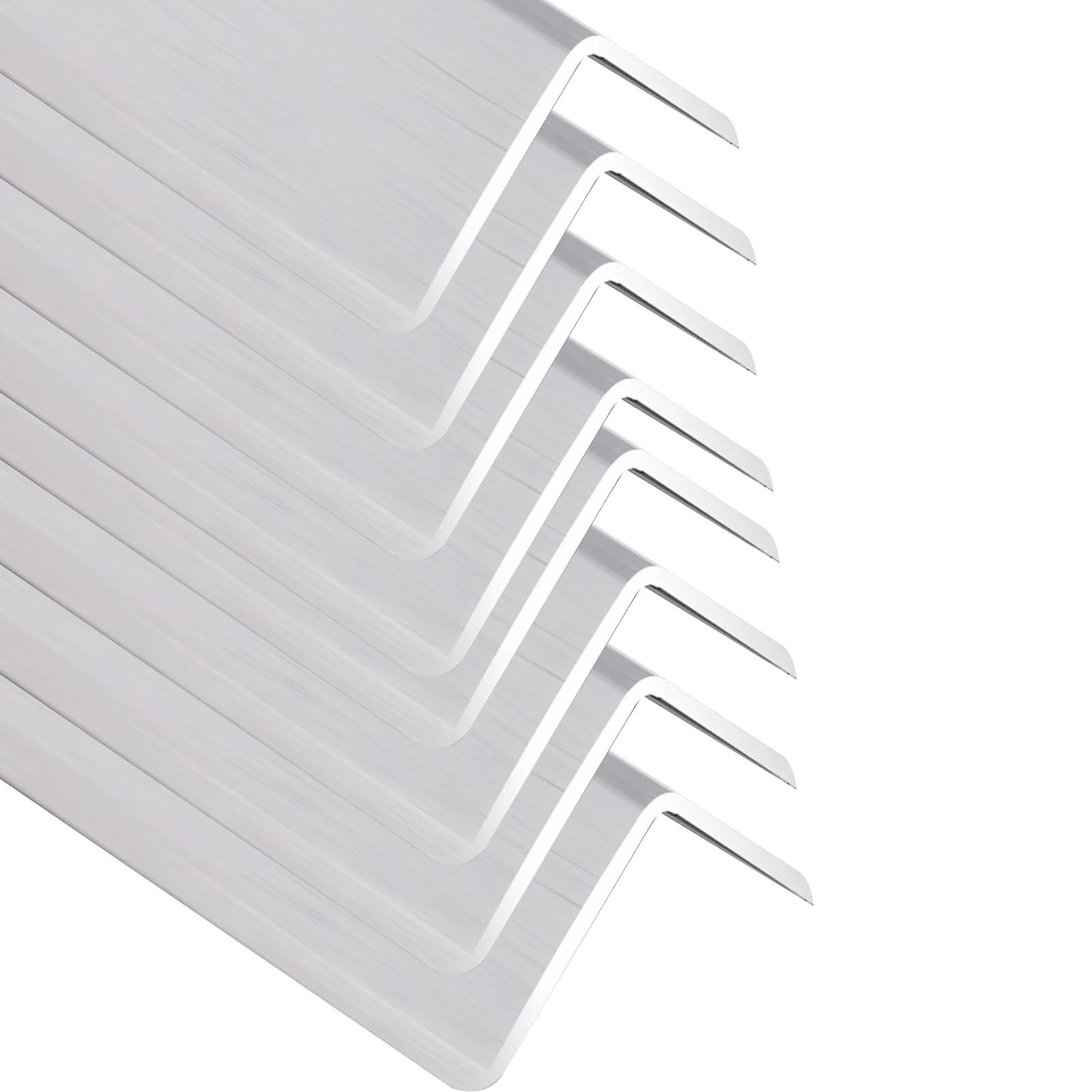 Protectores de esquina de pared de aluminio, 3 cm, extra anchos, protectores de esquina y bordes de 3 cm, borde de jardín de infantes, 8 piezas de longitud de 130 cm