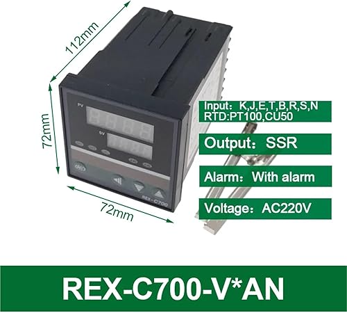 Miniatura 12 de REX-C100 PID Intelligent Temperature Controller REX C400 C700 C900 Thermostat SSR Relay Output thermocouple Thermal Resistor(REX-C100-V DN)