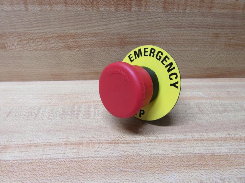 AUTOMATION DIRECT GCX3131 (1) N.C. Contact(S), 22MM, 40MM, AUTOMATIONDIRECT Emergency Stop PUSHBUTTON, IP65, Mushroom, Operator: RED, Plastic Base,