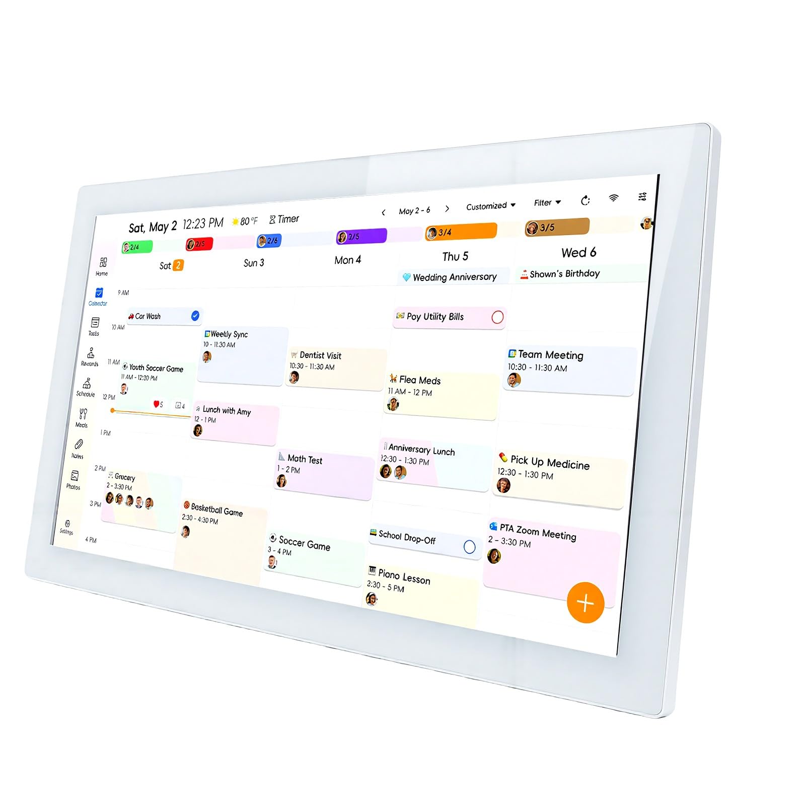 Wykres zadań w Kalendarzu Cyfrowym 24", 32 GB (wtyczka UE)
