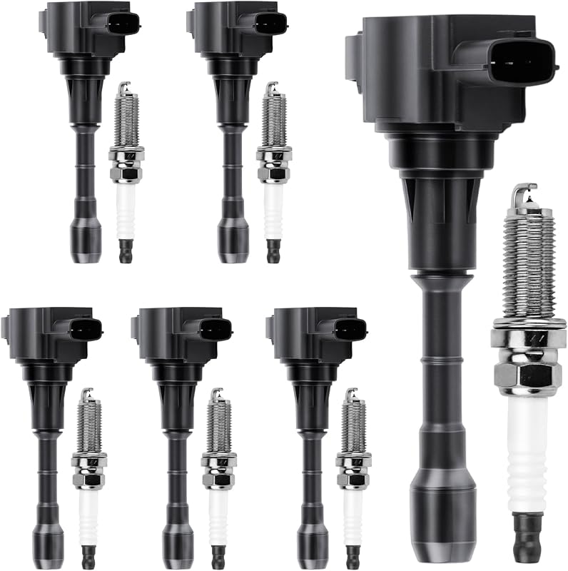 Motorevo 3.7L Ignition Coil Pack and Plugs Compatible with G37 08-13 UF617 | for INFINITI Q50 14-15丨QX50 14-17丨M37 11-13丨Nissan 370Z 09-20丨Q60 14-15丨Q70 14-19丨QX50 QX70 14-17丨EX37 FX37 13丨Q70L 15-19