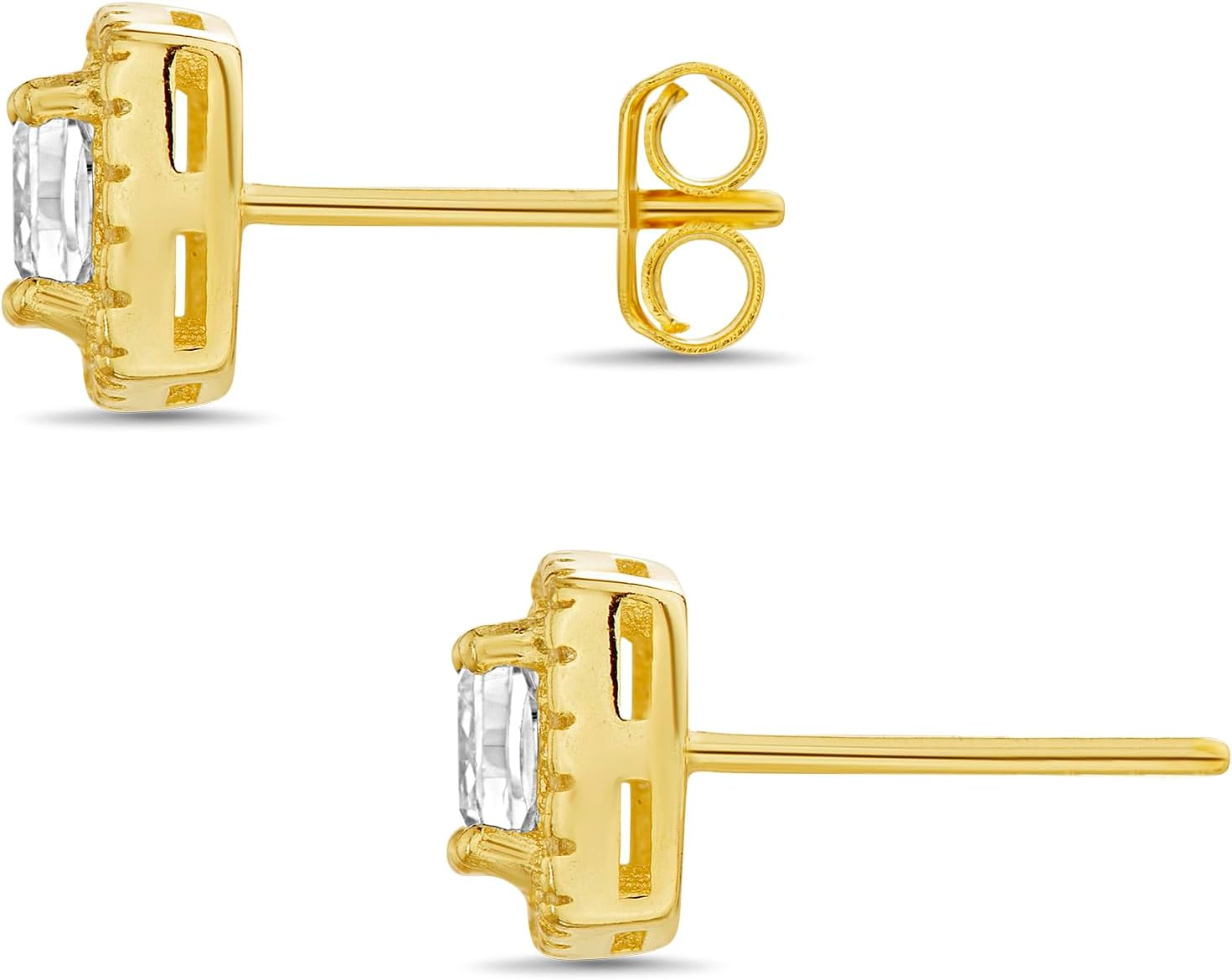 Devin Rose 925 Sterling Silver Halo Square Cubic Zirconia Stud Earrings for Women - Image 6