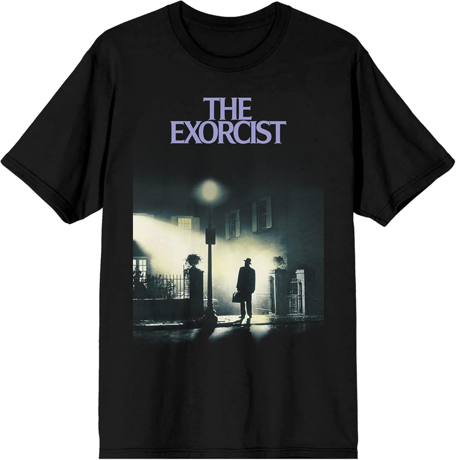 The Exorcist Street Lamp Poster Art Juniors Black T-Shirt