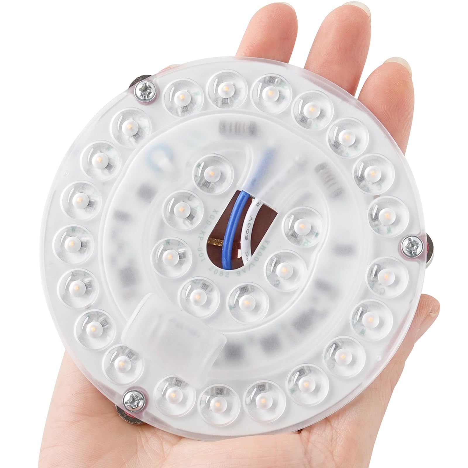 Kit de actualización de luz LED de ventilador de techo de 3.94 pulgadas, 18 W, panel de repuesto de luz de techo PCB 3000K 2200LM 120V CRI90 ETL (1 paquete blanco cálido 3000K) 7