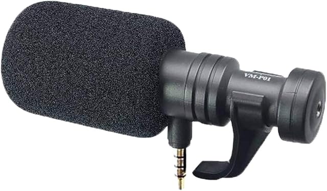 Microphone for Smartphone, Mcoplus VM-P01 Directional Condenser Mini Shotgun Video Microphone for iPhone Huawei, Samsung Android Phone, Mic for Youtube Vlog Facebook Livestream Recording