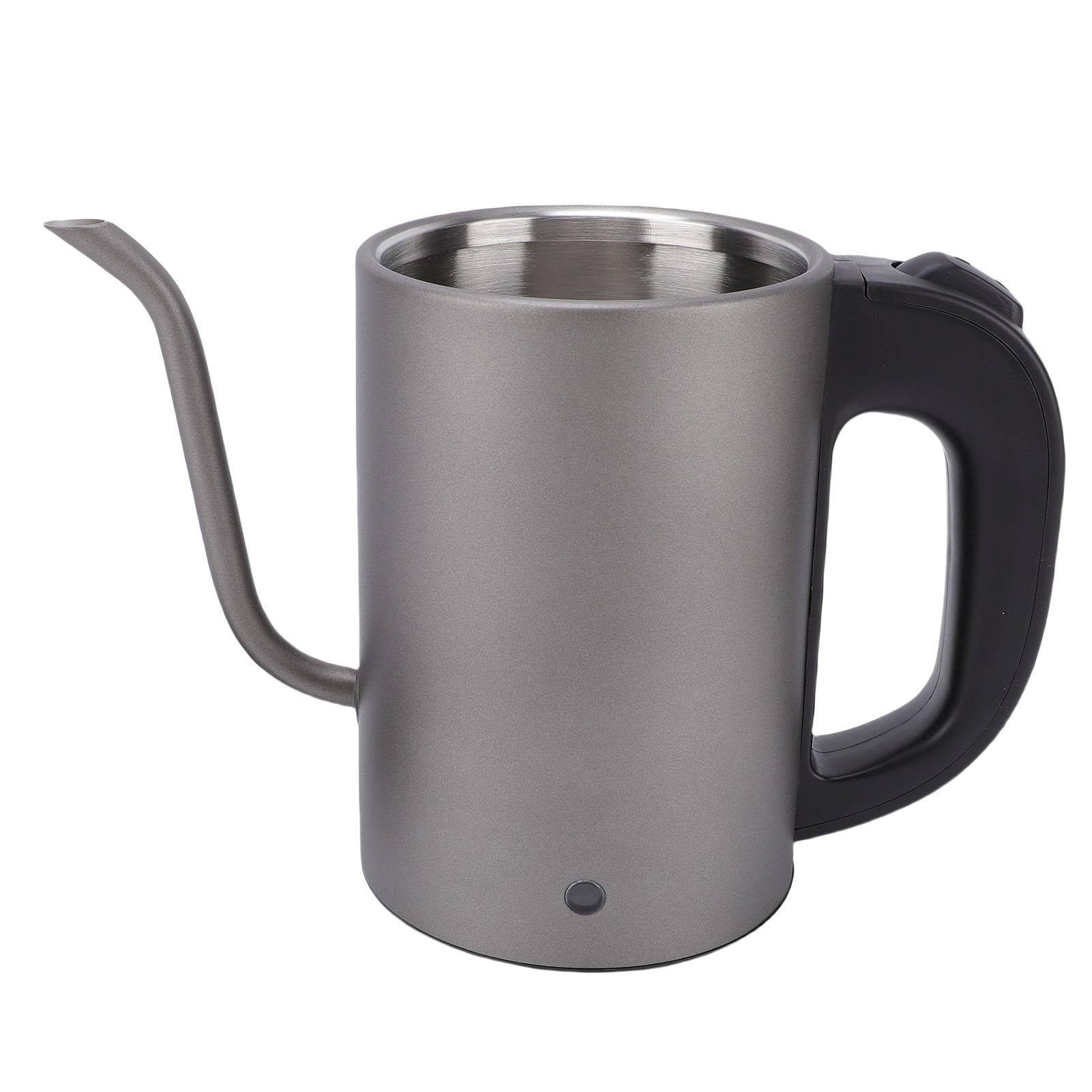 Hervidor Eléctrico con Cuello de Cisne, 600 W, 0,8 L, de Acero Inoxidable de Ebullición Rápida, para Verter sobre café, Tetera con Apagado Automático, Protección contra (Enchufe europeo 220V)