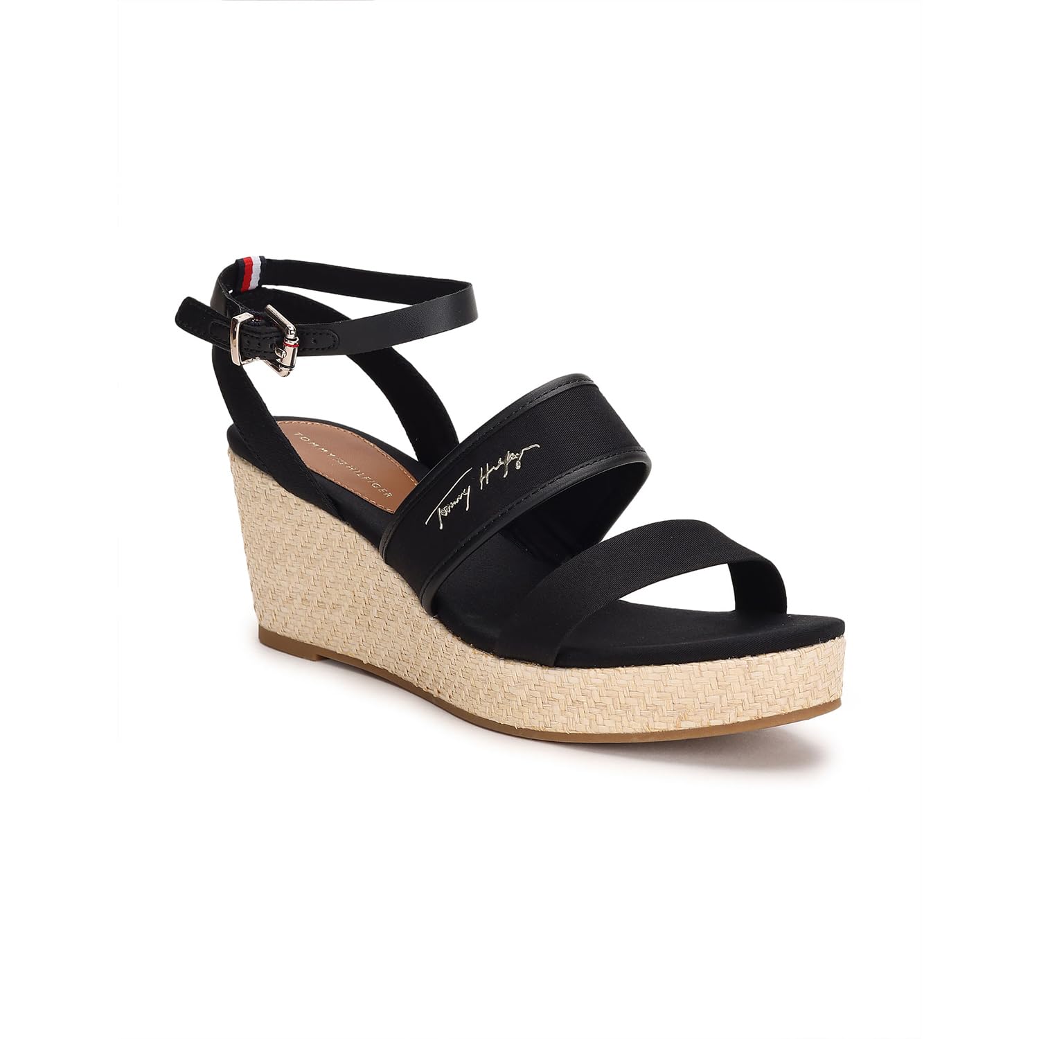 Tommy Hilfiger Cotton Solid Black Women Wedges Sandals (F23HWFW063) Size- 38 (B0CKWBX1JM) Amazon Price History, Amazon Price Tracker