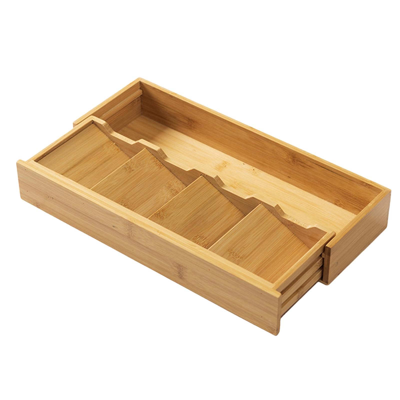 Besteckkasten aus Holz – erweiterbare Küchenschublade, verstellbarer Besteck-Trenner, Aufbewahrungslösung, Schubladentrenner für Küchenutensilien