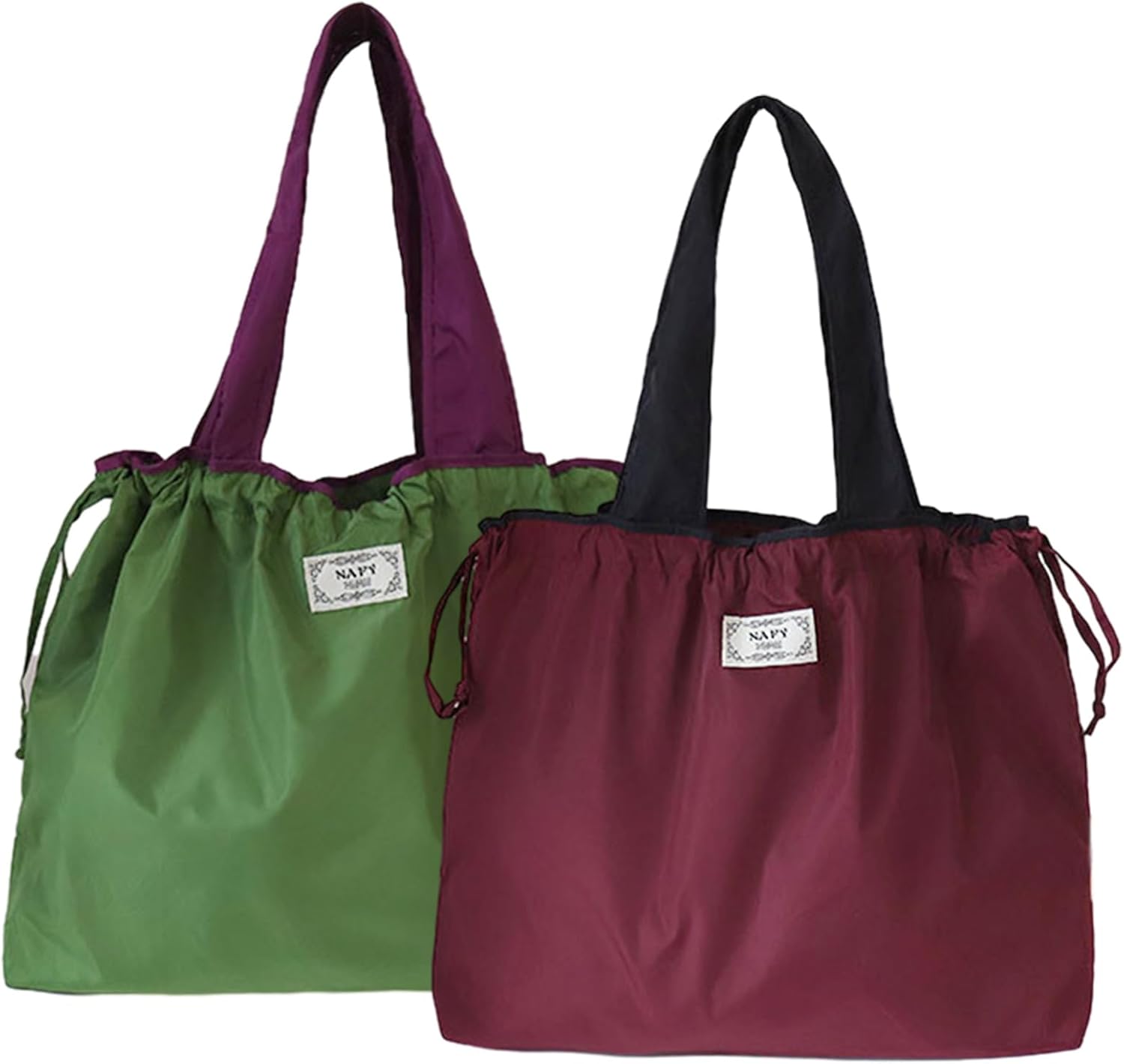 2 Pcs Foldable Shopping Bags 20L Large Reusable Shopping Tote Bag Water ...