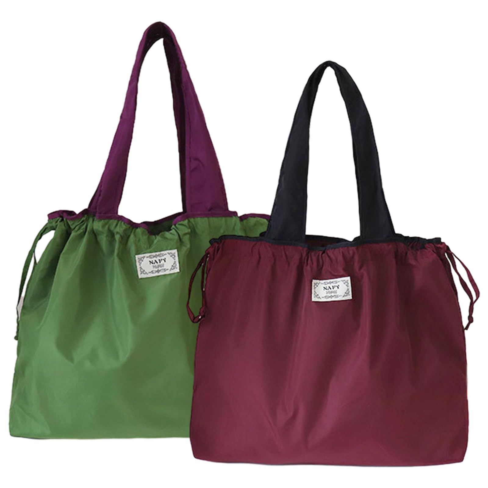 Fadcaer 2 Pcs Foldable Shopping Bags 20L Large Reusable Shopping Tote Bag Water Resistant Shopping Tote Bag Floral Washable Heavy Duty Shopping Bags Grocery Bags for Shopping Travel Camping