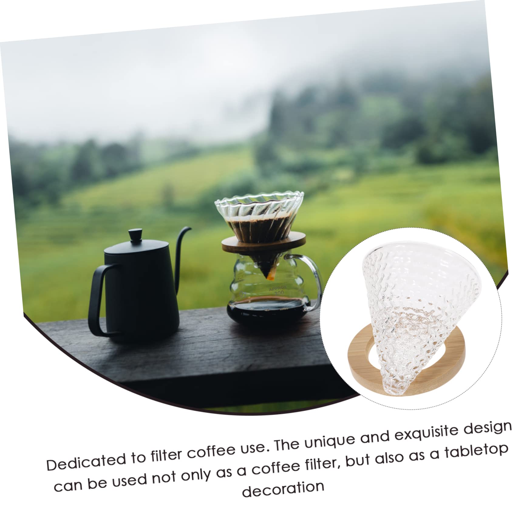Cabilock 2 Juegos Recipiente De Filtro Cónico Filtrar Filtros Descafeinado Té Automático Filtro Para Maquina De Cafe Jarabe Café Llevar Manosear Filtro De Cafetera Embudo Cafeteras Vidrio