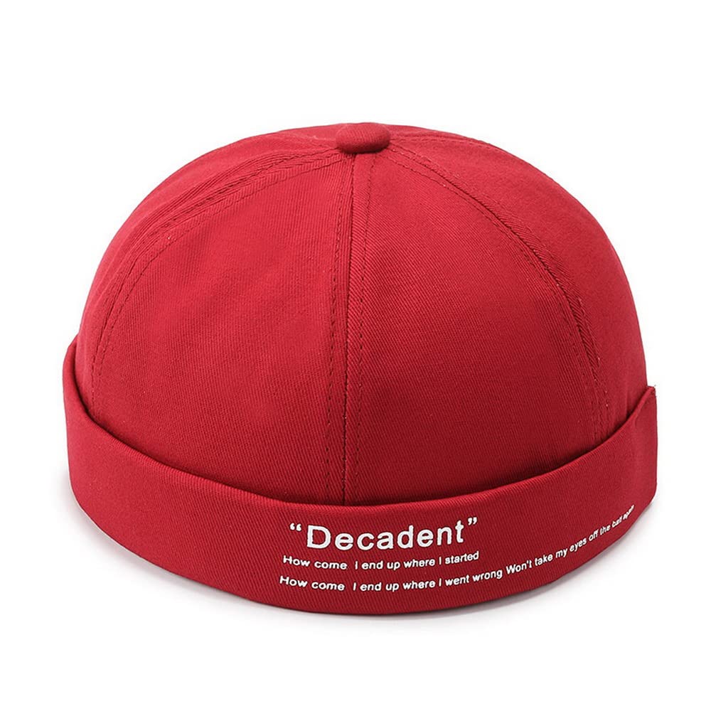 Mens Cotton Skullcap Sailor Brimless Retro Rolled Cuff Docker Hats Beanies Street Casual Beanie Caps