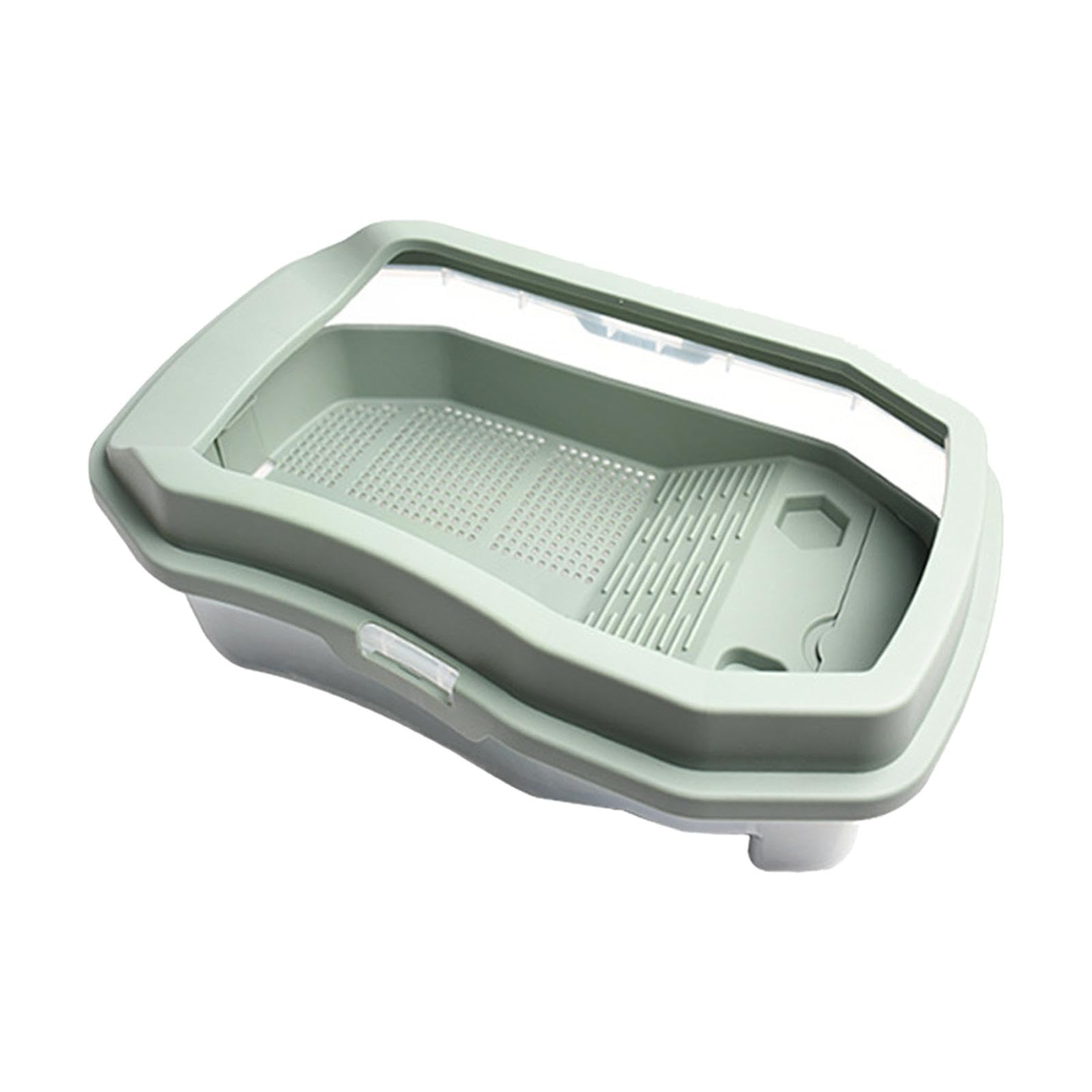 Sharplace Acuario para Tortugas, Tanque para Reptiles, Caja para Evitar Escapes, Tanque Grande para Tortugas, Hábitat para Cangrejos, Lagartos, Ranas Y Tortugas, Verde, Individual