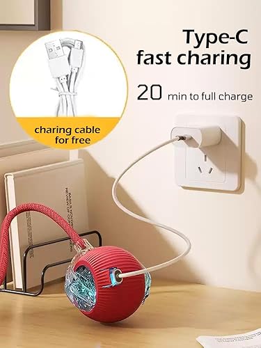 Miniatura 3 de Juguete interactivo para gatos, bola rodante con cuerda de cola para gatos de interior, juguete eléctrico inteligente de 360 para moverlos ocupados,