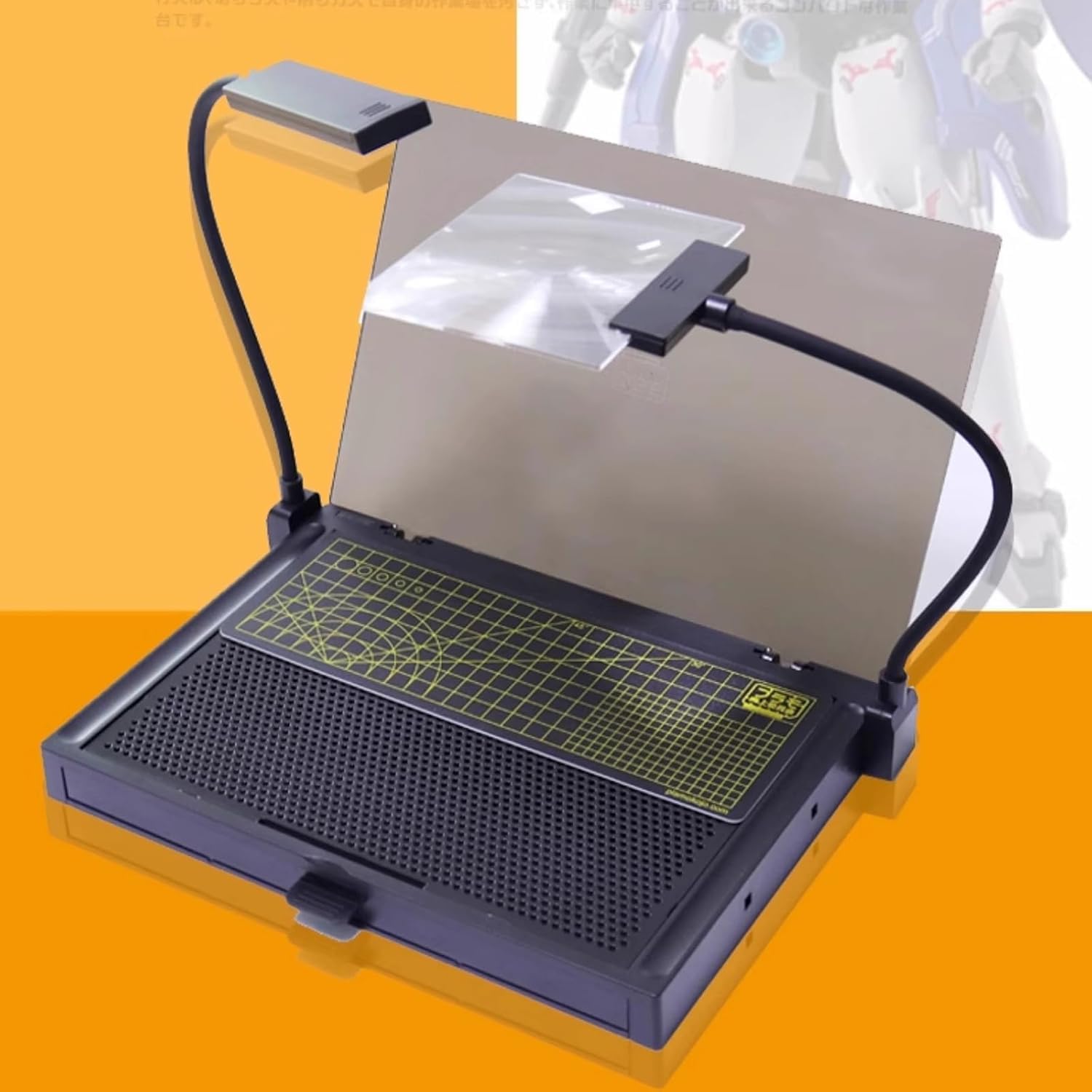Postazione di lavoro di precisione per modelli hobby, banco da lavoro portatile con luce e lente d'ingrandimento, ideale per progetti di artigianato e costruzione