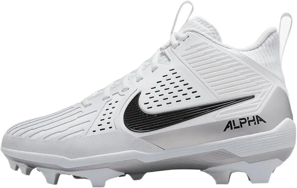 Chuteira masculina Alpha Menace Strong (II5139-100, branco/prata metálico/preto), Branco/prata metálica/preta, 41