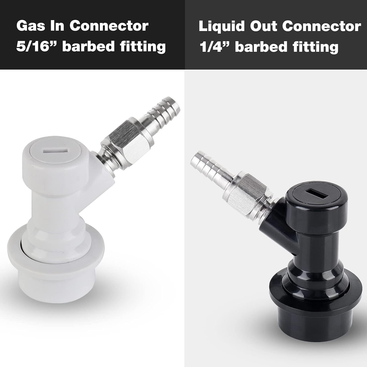 FERRODAY Ball Lock Keg Disconnect, 2 Pack Quick Ball Lock MFL Disconnect