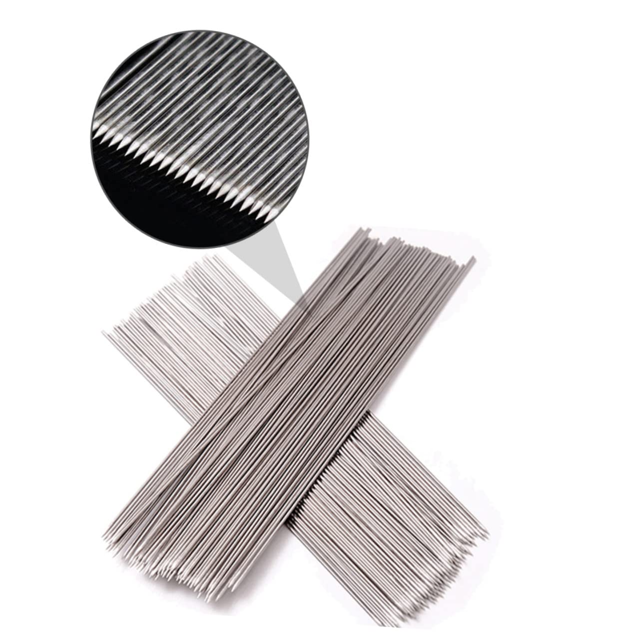 DOITOOL Spiedini Rotondi in Metallo Inox 304 Set 100 Pezzi, Bastoncini Riutilizzabili per Barbecue, Spiedini Portatili Resistenti per Grigliate in Giardino, Campeggio e Picnic