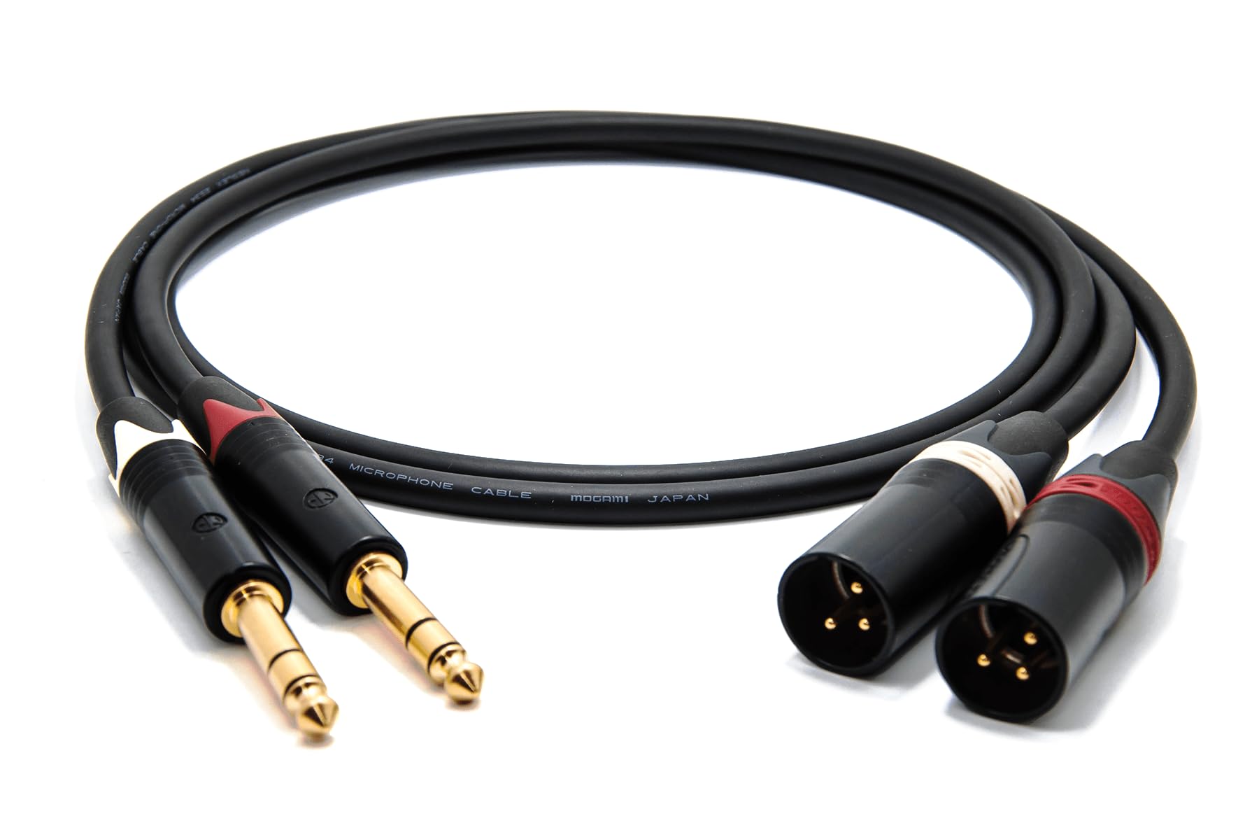enoaudio Mogami 2534 Quad Cavo Coppia (L,R) professionale bilanciato | Neutrik Gold 6,3mm TRS – XLR maschio | HiFi - 7,0 m