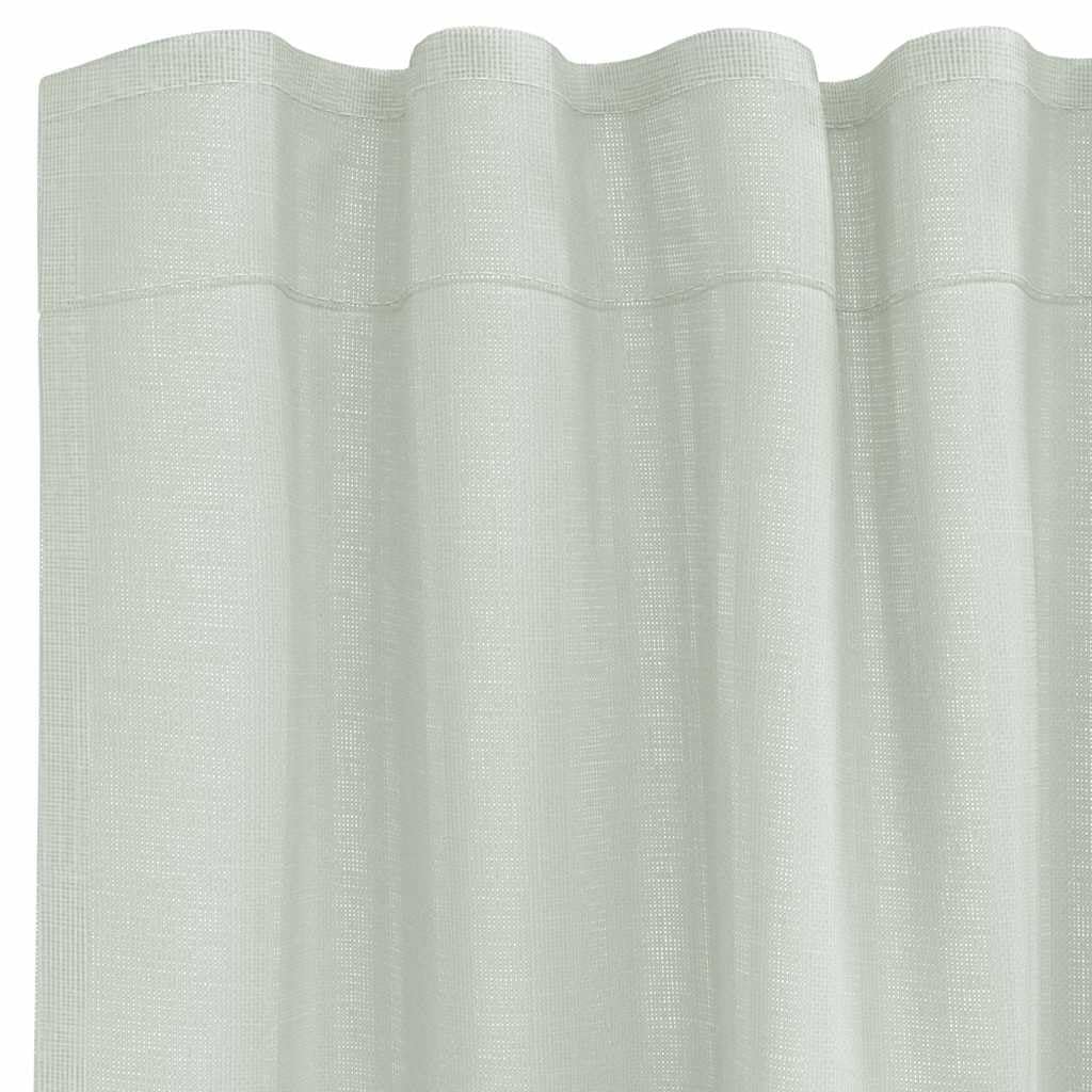 Lot de 2 rideaux en voile avec passe-tringle, gris clair, 140 x 260 cm, 100 % polyester, semi-transparent, facile d'entretien, pour salon, chambre à coucher, cuisine, décoration de fenêtre et