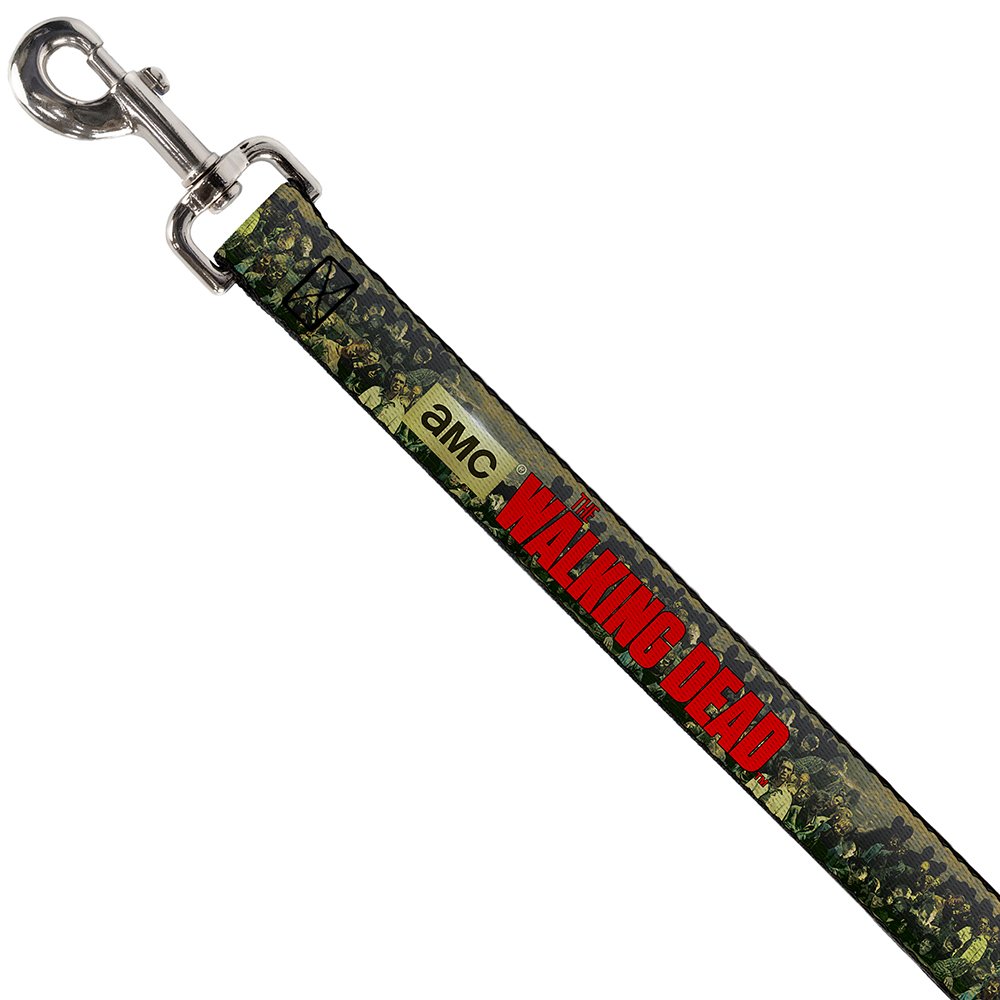 Buckle-Down Hundeleine – Schmal 1,3 Cm, Pfotenabdruck-Muster, 4 Fuß Länge