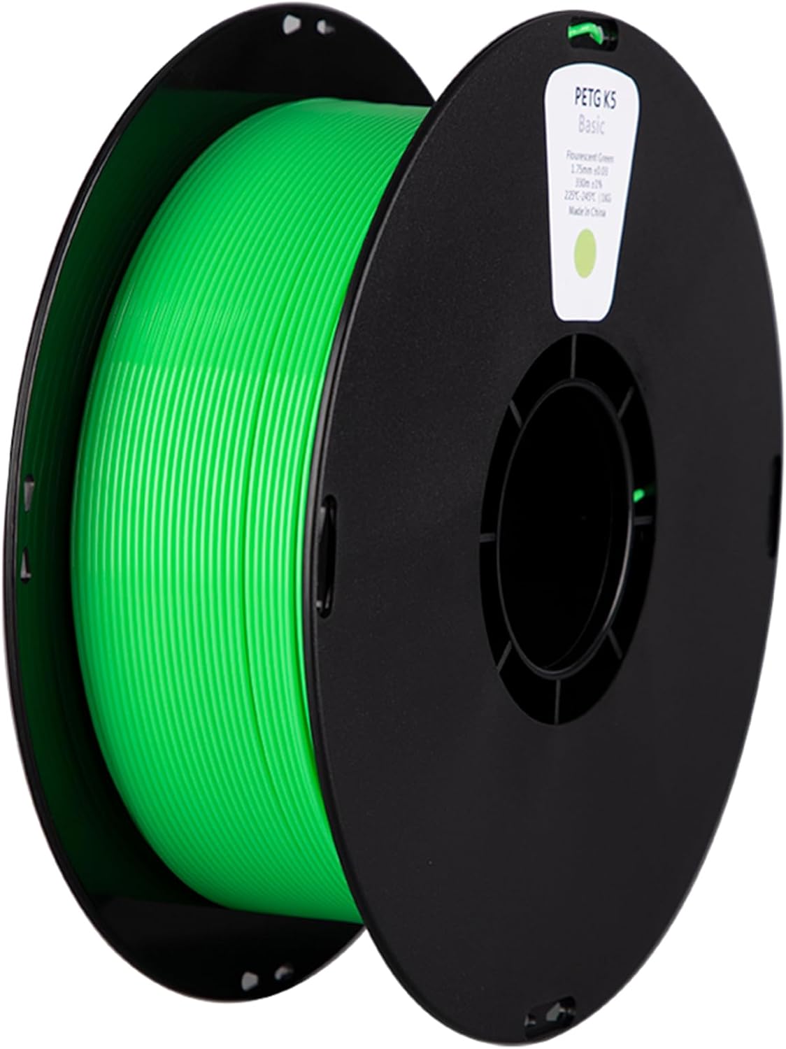 PETG Filament 1.75mm, 3D Printer Filament 1kg Spool, Food Contact Grade, Chemical Resistance, High Toughness, Black