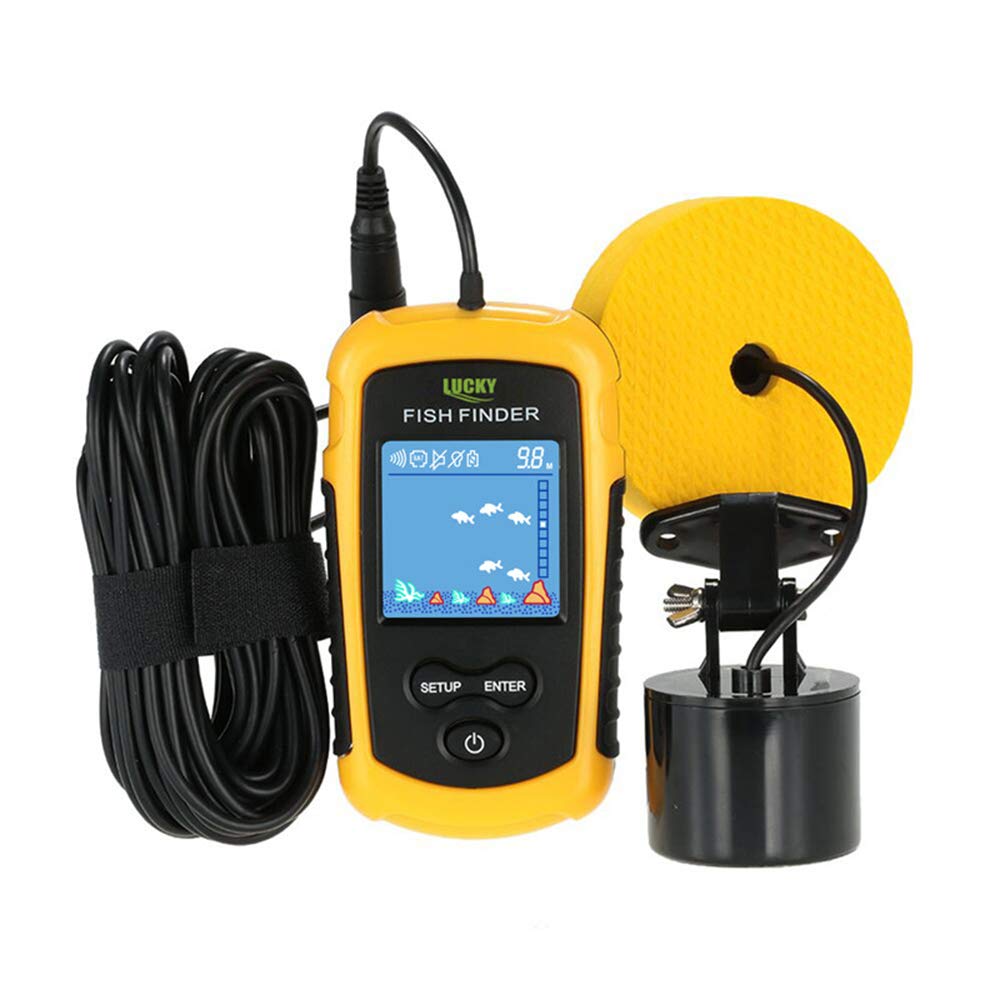 Lucky Sondeur de pêche portable LCD couleur 100 m de profondeur pour bateaux