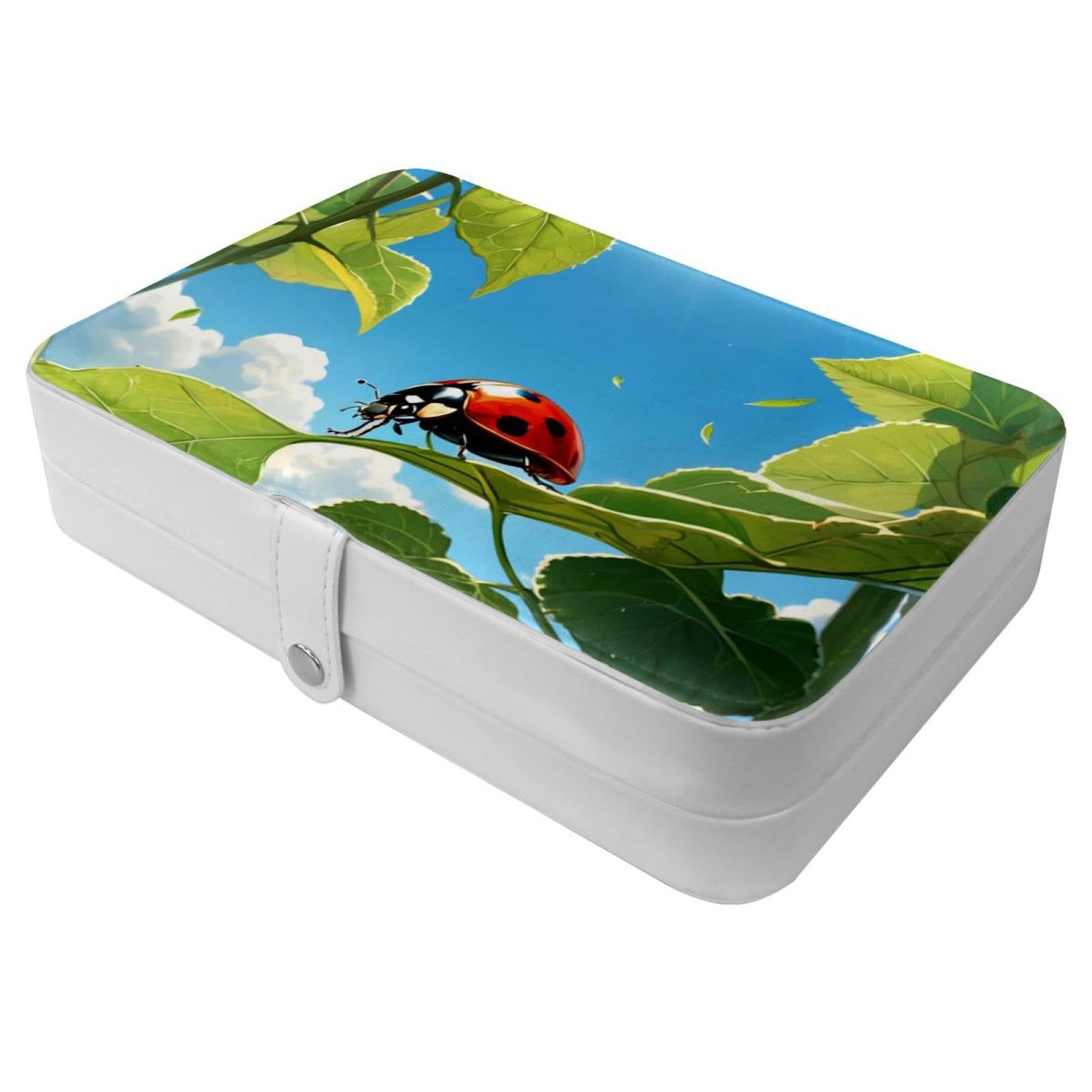 Boîte à bijoux coccinelle idéale sur une coiffeuse de chambre