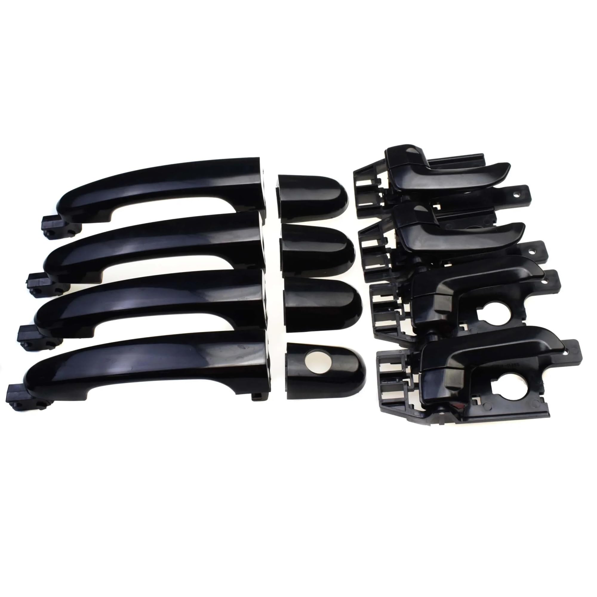 Zhqdrcy Black Door Open Handles For Kia For Sportage 2.0L .7L 2005-2010 Car Outside Inside Door Handle(Black)