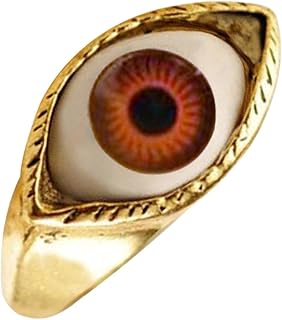 悪魔の目リング、合金邪眼リング - パンクリングレディースデビルズアイジュエリー,ノベルティ指輪の装飾、神秘的な家庭、集まり、旅行、仕事、デート、パーティーに