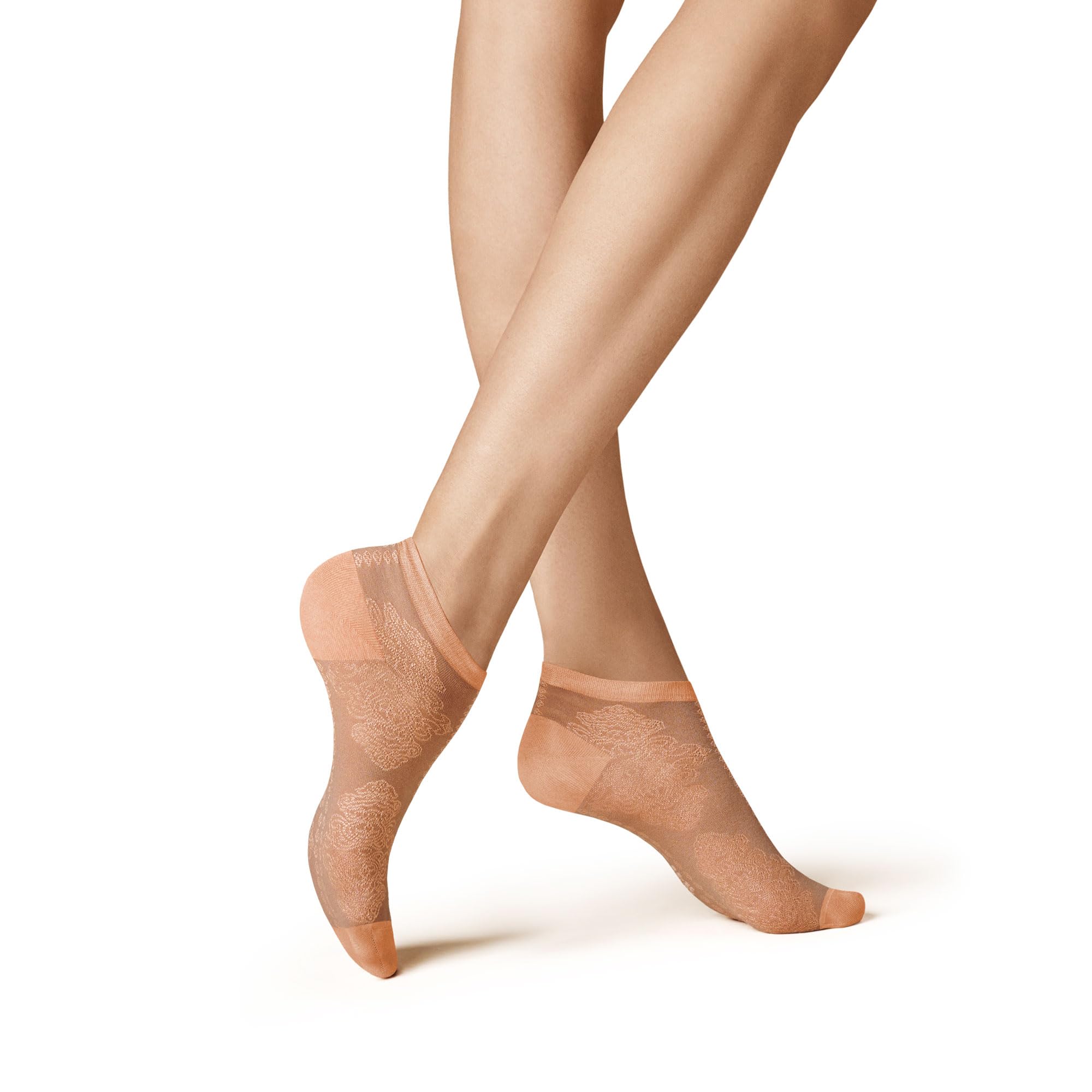 KUNERT Brocade Fashion sneaker socks, Bronze,
