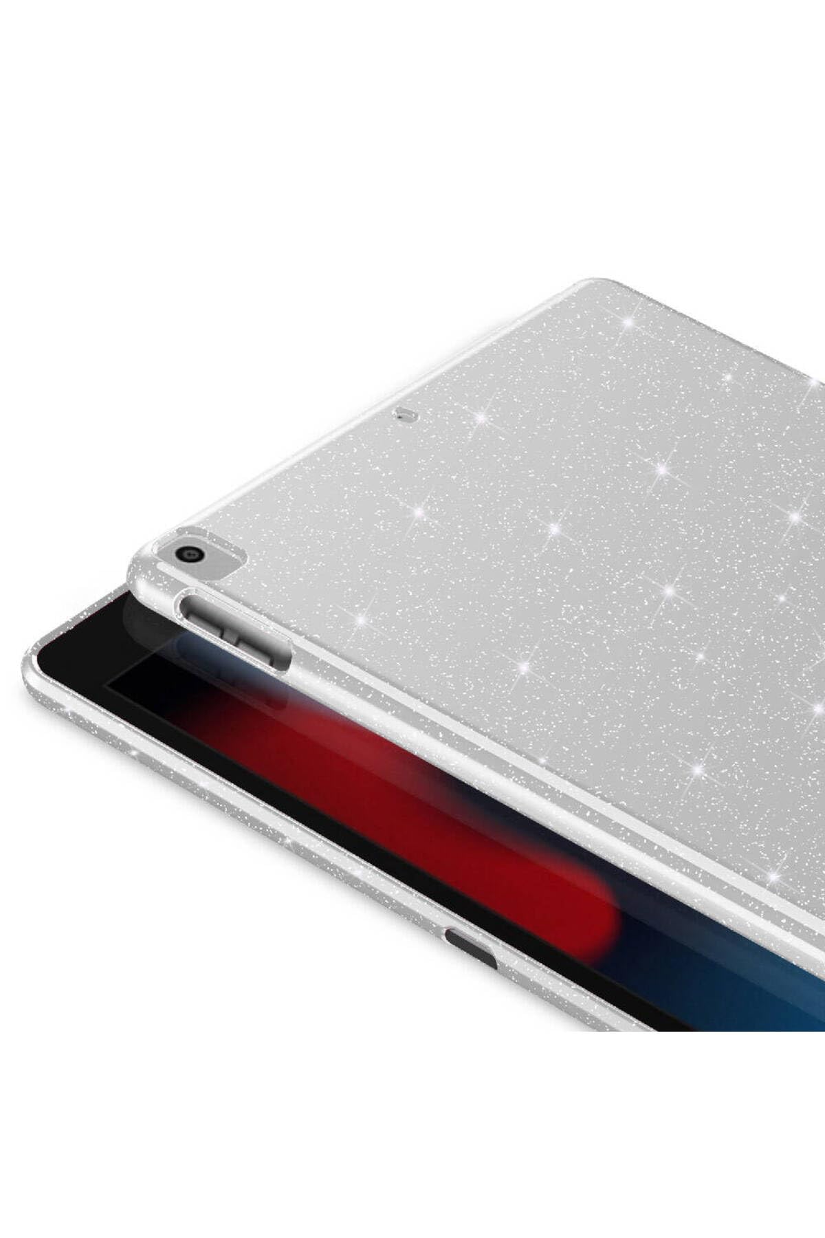 CONSTRAIN - iPad 10.2 (8 Nesil) Simli Parlak Görünümlü ile Uyumlu Tablet Koton Kılıf-Pembe Koyu - Beyaz 1