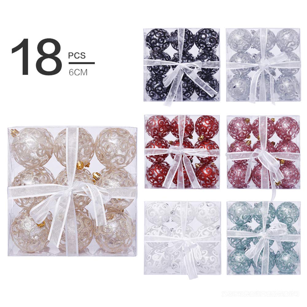 Weihnachtsbaum-Dekorationskugel-Set, transparente Weihnachtskugeln, Familienfest, Hochzeit, Zusammenkünfte, Dekoration, bruchsicher, 6 cm, 5 Stück