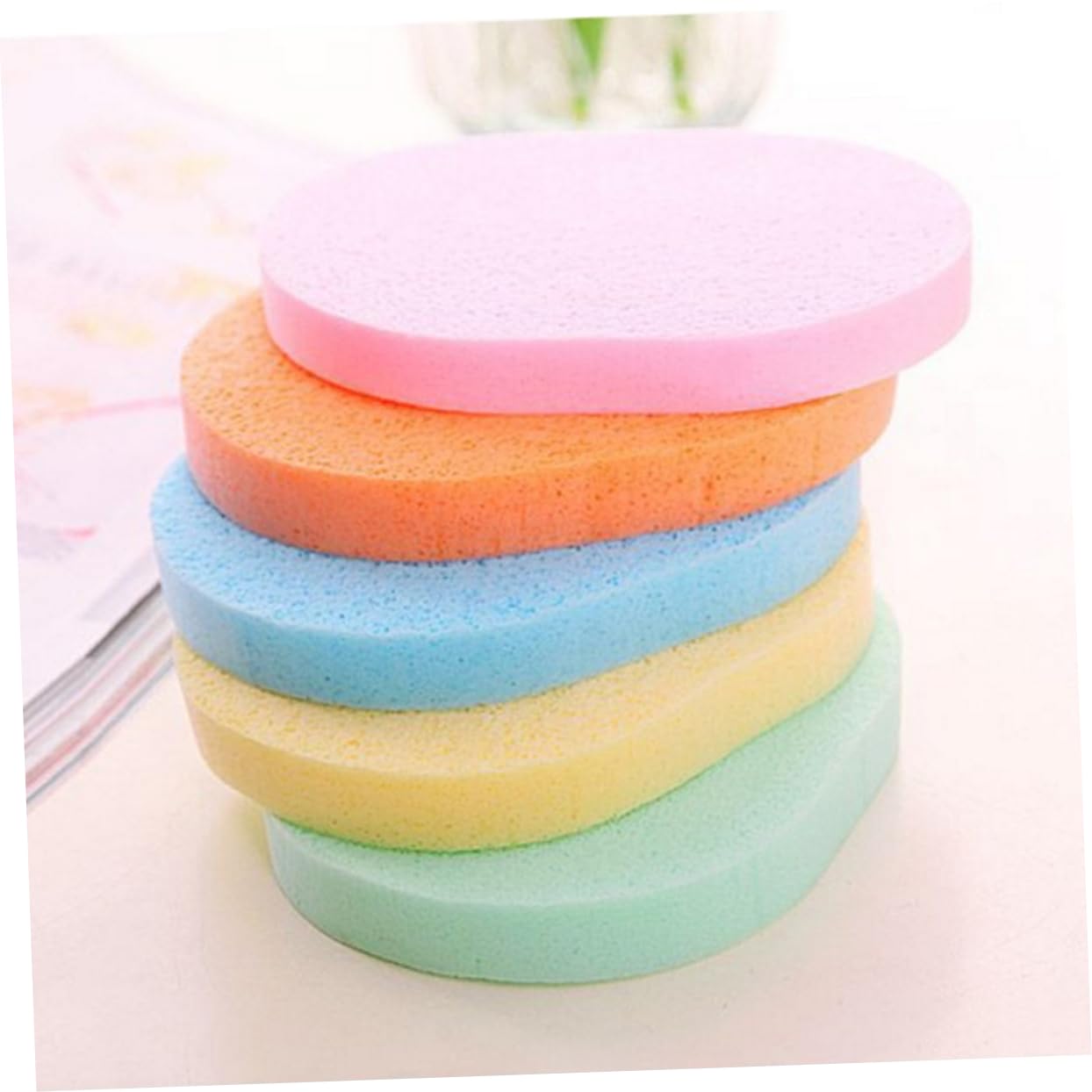 50pcs Charcoal Cleansing Sponges for Facial Cleaning and Exfoliating Soft and Safe for All Skin Types Random Colors Natural Ingredients for Deep Cleansing