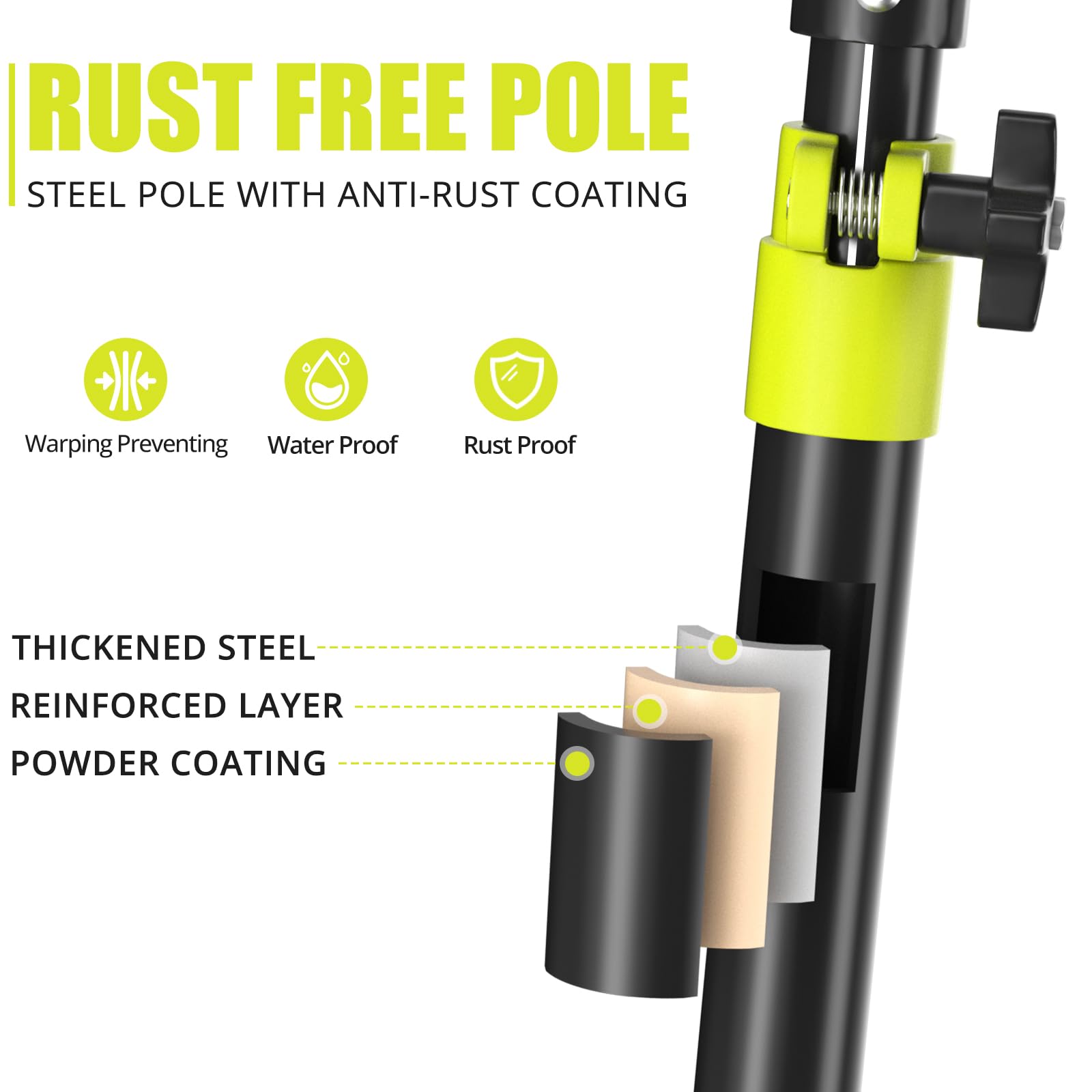 XINQIAO Cabinet Jacks for Installing Cabinets, Heavy Duty Third Hand Tool Adjustable Support Pole & Drywall Lifts from 49.2 in to 114.2 in, 2 PCS — Amazon image 5