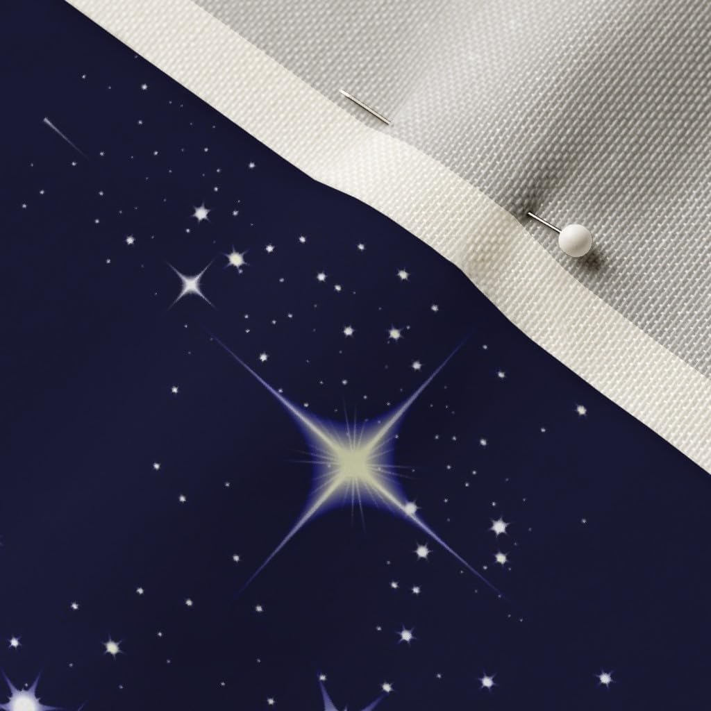 Spoonflower Fabric - Galaxy Astronomy Constellations Summer Sky Winter Printed on Upholstery Velvet Fabric Fat Quarter - Upholstery Home Decor Bottomweight Apparel